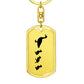 Mama Duck With 3 Ducklings - Luxury Dog Tag Keychain