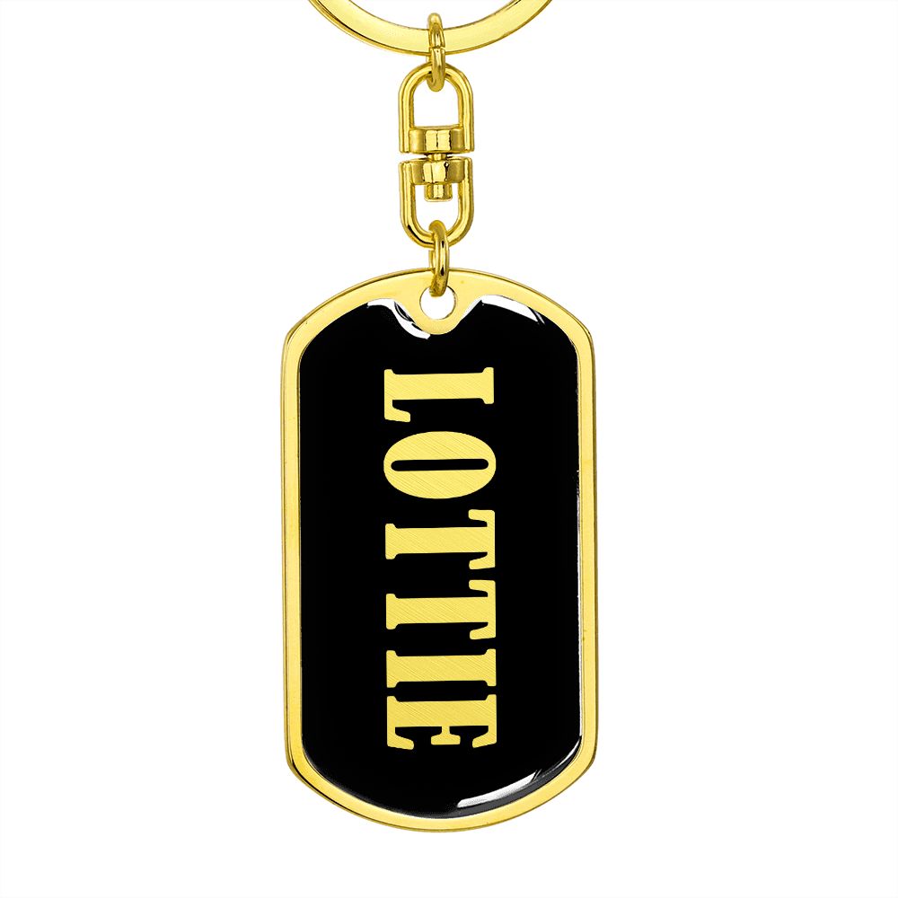 Lottie v02 - Luxury Dog Tag Keychain