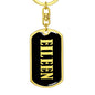 Eileen v02 - Luxury Dog Tag Keychain