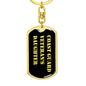 Coast Guard Veteran's Daughter v2 - Luxury Dog Tag Keychain