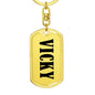 Vicky v01 - Luxury Dog Tag Keychain