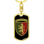 24th Mechanized Brigade (Ukraine) v3 - Luxury Dog Tag Keychain