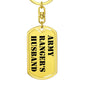 Army Ranger's Husband - Luxury Dog Tag Keychain