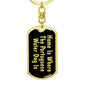 Portuguese Water Dog's Home v2 - Luxury Dog Tag Keychain