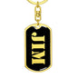 Jim v3 - Luxury Dog Tag Keychain