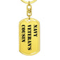Navy Veteran's Cousin - Luxury Dog Tag Keychain