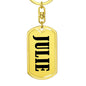 Julie v01 - Luxury Dog Tag Keychain