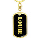 Louie v3 - Luxury Dog Tag Keychain