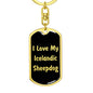 Love My Icelandic Sheepdog v5 - Luxury Dog Tag Keychain