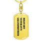Military Veteran's Grandmother - Luxury Dog Tag Keychain
