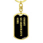 Coast Guardsman's Girl v2 - Luxury Dog Tag Keychain