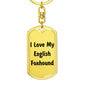 Love My English Foxhound v4 - Luxury Dog Tag Keychain