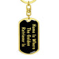 Golden Retriever's Home v2 - Luxury Dog Tag Keychain