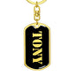 Tony v3 - Luxury Dog Tag Keychain