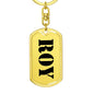 Roy - Luxury Dog Tag Keychain