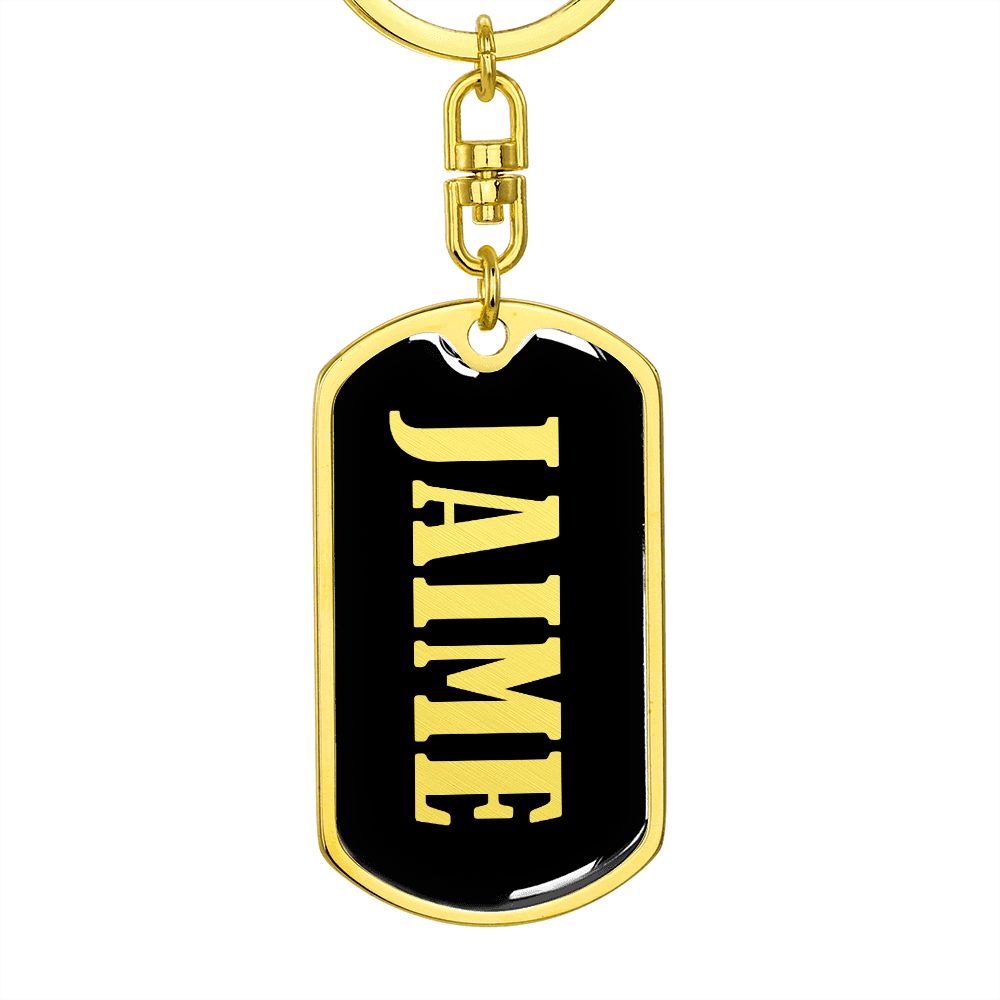 Jaime v02 - Luxury Dog Tag Keychain