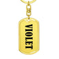 Violet v01 - Luxury Dog Tag Keychain