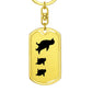 Mama Penguin With 2 Chicks - Luxury Dog Tag Keychain