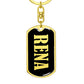 Rena v02 - Luxury Dog Tag Keychain