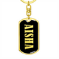 Aisha v02 - Luxury Dog Tag Keychain