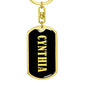 Cynthia v02 - Luxury Dog Tag Keychain