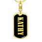 Kathy v02 - Luxury Dog Tag Keychain