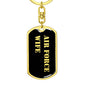 Air Force Wife v2 - Luxury Dog Tag Keychain