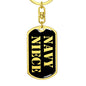 Navy Niece v2 - Luxury Dog Tag Keychain