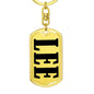 Lee v01 - Luxury Dog Tag Keychain