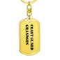 Coast Guard Grandson - Luxury Dog Tag Keychain
