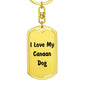 Love My Canaan Dog v4 - Luxury Dog Tag Keychain