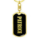 Patrice v02 - Luxury Dog Tag Keychain