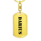 Darius - Luxury Dog Tag Keychain
