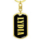 Lydia v02 - Luxury Dog Tag Keychain