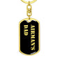 Airman's Dad v2 - Luxury Dog Tag Keychain