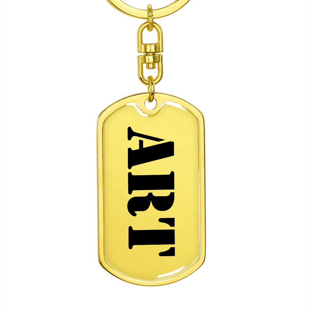 Art - Luxury Dog Tag Keychain