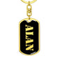 Alan v3 - Luxury Dog Tag Keychain