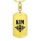 Kim v01a - Luxury Dog Tag Keychain