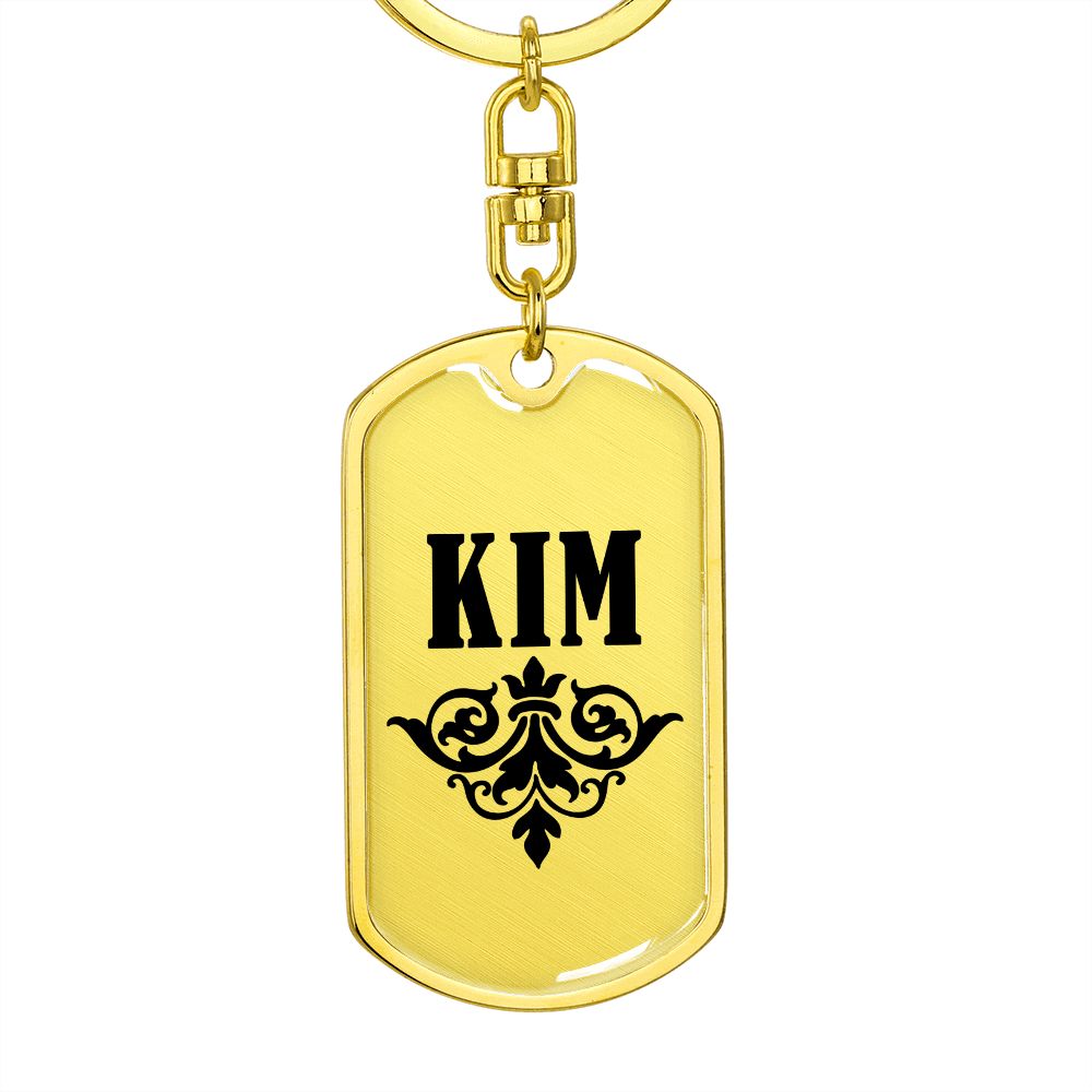 Kim v01a - Luxury Dog Tag Keychain