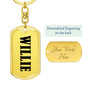 Willie v01 - Luxury Dog Tag Keychain