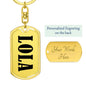 Lola v01 - Luxury Dog Tag Keychain