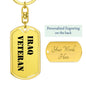 Iraq Veteran - Luxury Dog Tag Keychain