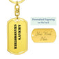 Airman's Grandmother - Luxury Dog Tag Keychain