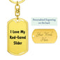Love My Red-Eared Slider - Luxury Dog Tag Keychain