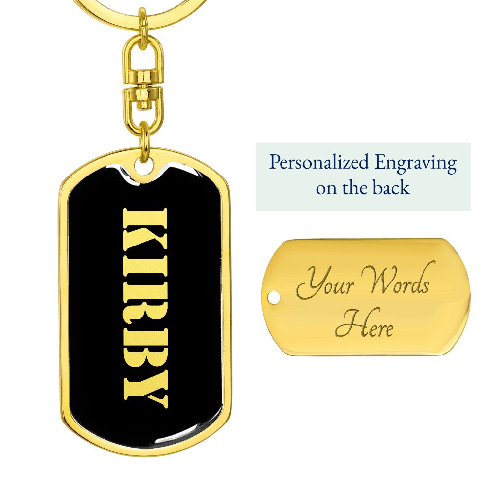 Kirby v2 - Luxury Dog Tag Keychain