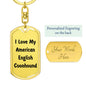 Love My American English Coonhound v4 - Luxury Dog Tag Keychain