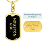 Houston Girl v5 - Luxury Dog Tag Keychain