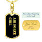 Air Force Girl v2 - Luxury Dog Tag Keychain