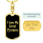 Love My Great Pyrenees v2 - Luxury Dog Tag Keychain