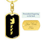 Mama Bear With 3 Cubs v2 - Luxury Dog Tag Keychain